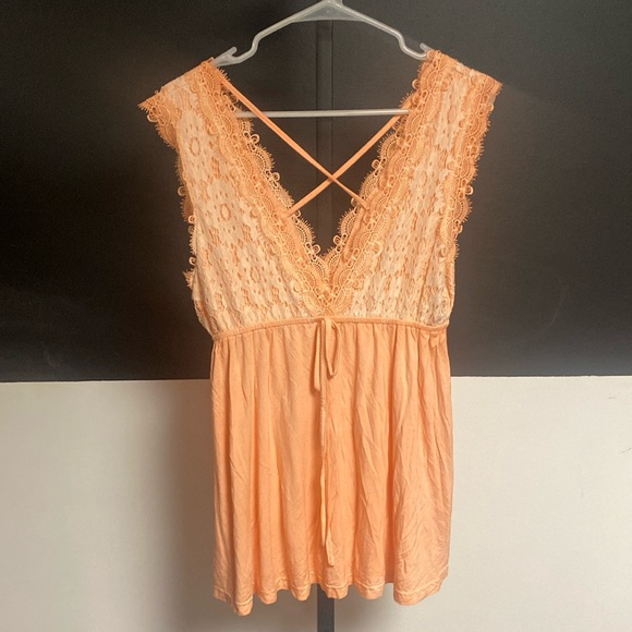 Peach boho tank top - Picture 2 of 5